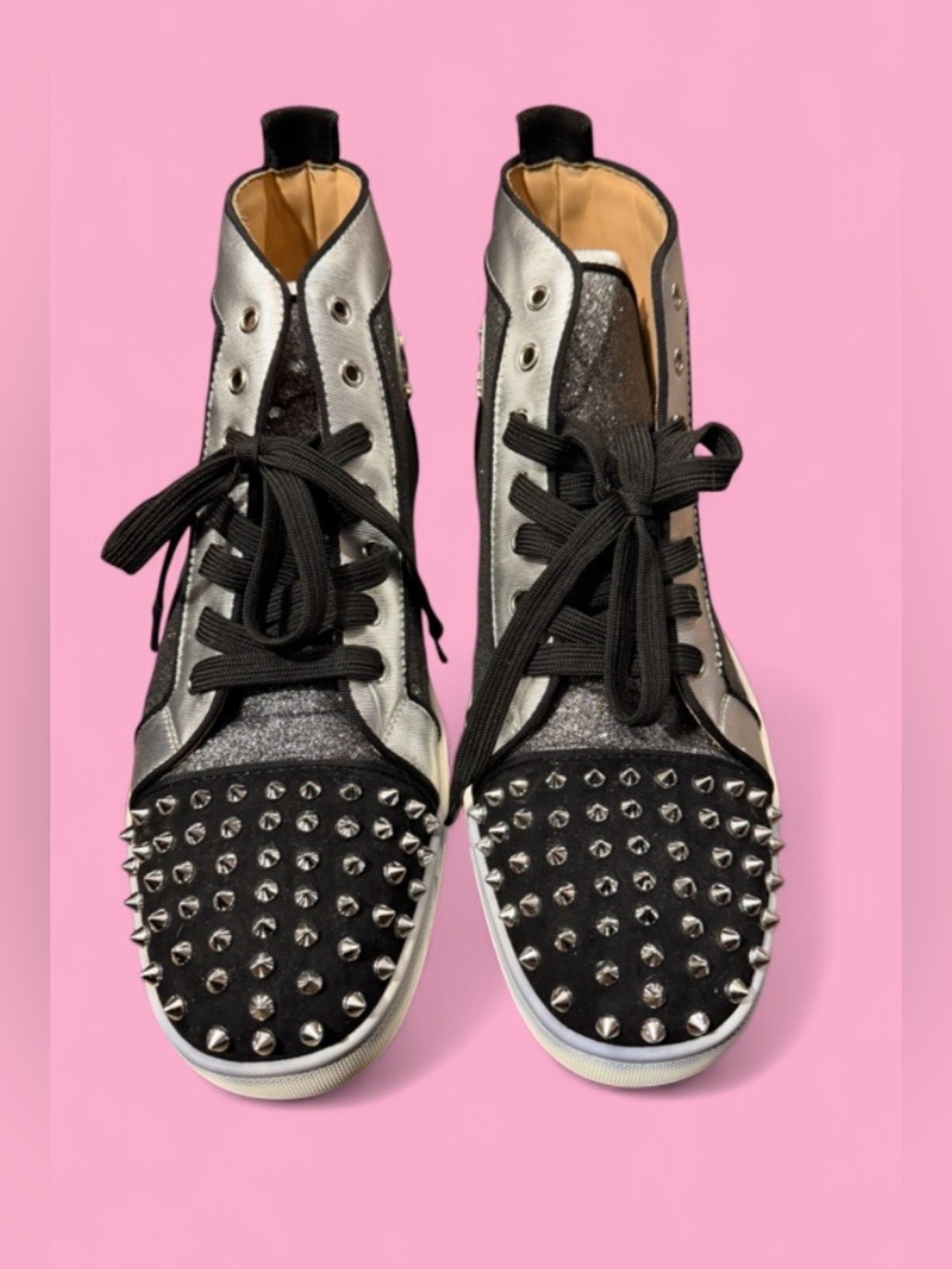 Christian Louboutin Studded High Top Sneakers Men’s 47 / US 14